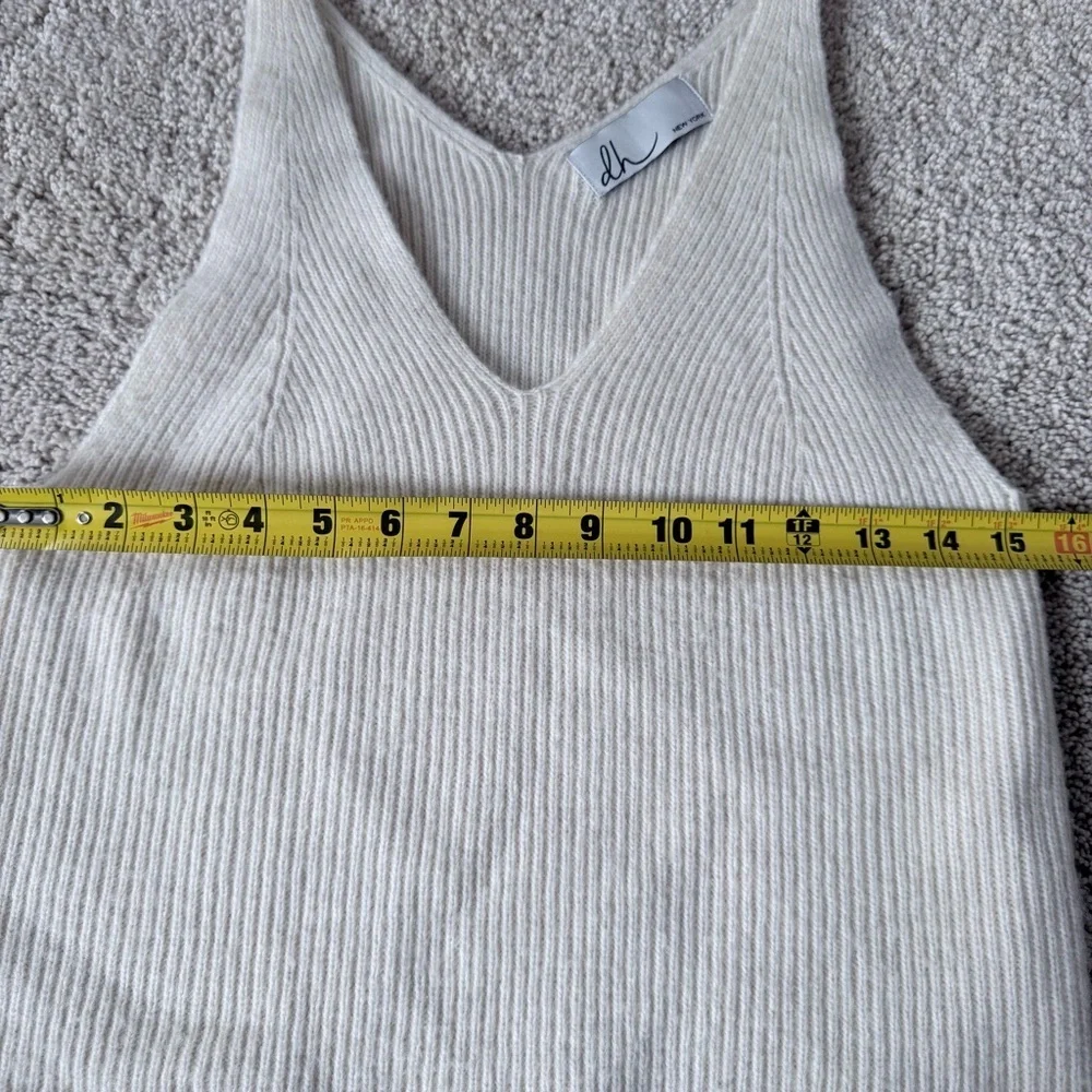 Dh New York White Ribbed Knit Tank Top - Picture 5 of 7